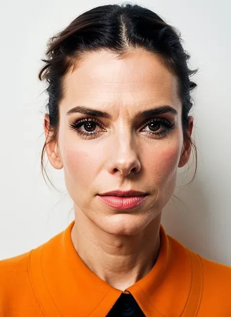 close up portrait of sks woman , by Flora Borsi, style by Flora Borsi, bold, bright colours, ((Flora Borsi)), by Michael Kenna, <lora:lora-small-sandra-bullock-v1:1>