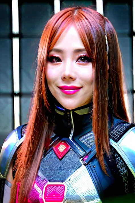 kairiSa1, ((best quality)), ((masterpiece)), (detailed), Midjourney Style, close-up, woman, robot, red eyes, concept art, inspired by Marek Okon, digital art, Crysis Nanosuit, futuristic, (glowing elements:1.1), 4:3 aspect ratio, dynamic duo