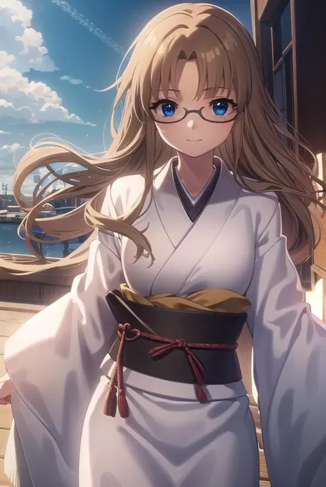 aimaimomoi, <lora:ai mai momoi s1-lora-nochekaiser:1>,
ai mai momoi, long hair, blue eyes, brown hair, glasses, (parted bangs:1.5), smile,
BREAK japanese clothes, kimono, white kimono,
BREAK outdoors,
BREAK looking at viewer, (cowboy shot:1.5)
BREAK <lyco:GoodHands-beta2:1>, (masterpiece:1.2), best quality, high resolution, unity 8k wallpaper, (illustration:0.8), (beautiful detailed eyes:1.6), extremely detailed face, perfect lighting, extremely detailed CG, (perfect hands, perfect anatomy),
