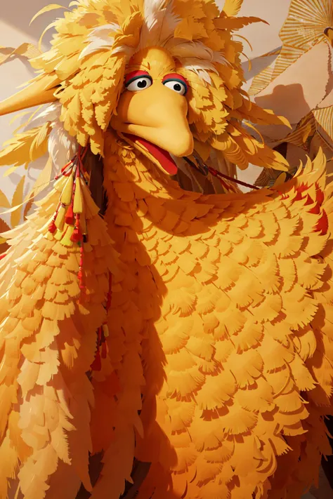 (masterpiece, best quality), intricate details, (fractal art:1.2),
<lora:Bigbird:0.8> Bigbird, yellow feathers,