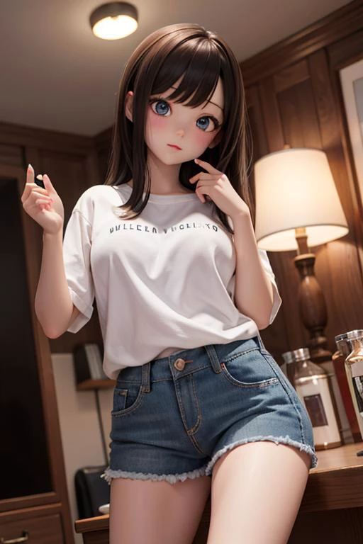 (masterpiece), best quality, high resolution, highly detailed, detailed background, perfect lighting, 1girl, casual, indoor, bedroom