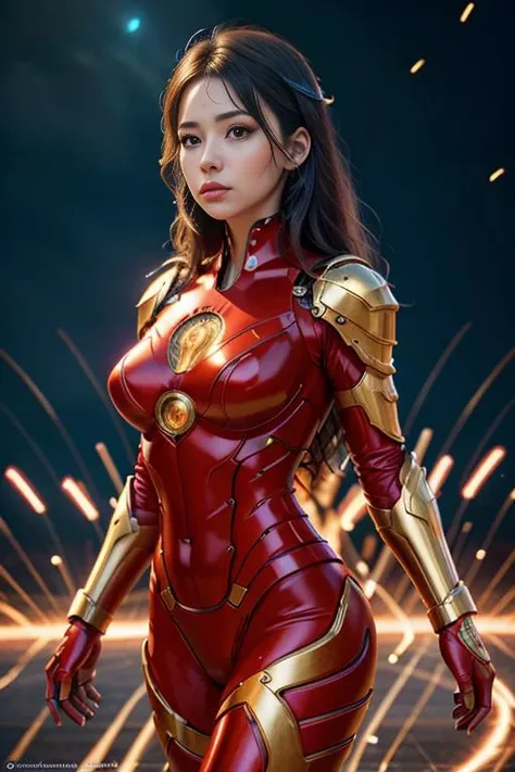 <lora:betterCuteAsian03:0.3>, a woman, (wearing red irongirl_suit made_of_fractals:0.5),(fractalized, fractal_body:1.3),
good hand,4k, high-res, masterpiece, best quality, head:1.3,((Hasselblad photography)), finely detailed skin, sharp focus, (cinematic lighting), night, soft lighting, dynamic angle, (detailed face without mask:1.2),(((city environment))), <lyco:irongirl_fractals_suit-10:0.35>