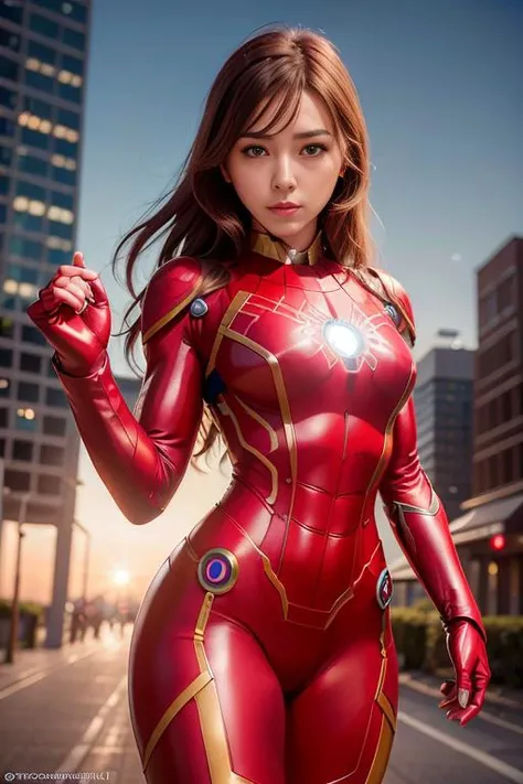 <lora:betterCuteAsian03:0.3>, (wearing spiderwoman_cosplay_outfit:1.2),(wearing irongirl_suit:1.2), sunset,
good hand,4k, high-res, masterpiece, best quality, head:1.3,((Hasselblad photography)), finely detailed skin, sharp focus, (cinematic lighting), night, soft lighting, dynamic angle, [:(detailed face:1.2):0.2], medium breasts, outside,  <lyco:spider_irongirl_suit-10:0.35>