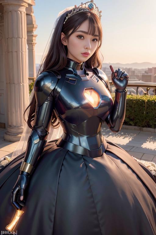 A woman in a black dress and tiable posing for a picture - SeaArt AI