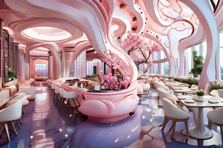 (otherworldly), highly insanely detailed, masterpiece, top quality, best quality, highres, 4k, 8k, RAW photo, (very aesthetic, beautiful and aesthetic), Restaurant Commercial Space Design, Restaurant Design, 
<lora:é¤ååä¸ç©ºé´è®¾è®¡_Restaurant Design_V3å å¼ºçèç:1>, 
(pure pink background,pure cyan background,pure magenta background ,solid color,solid color background,gradient background,neon color),âââ