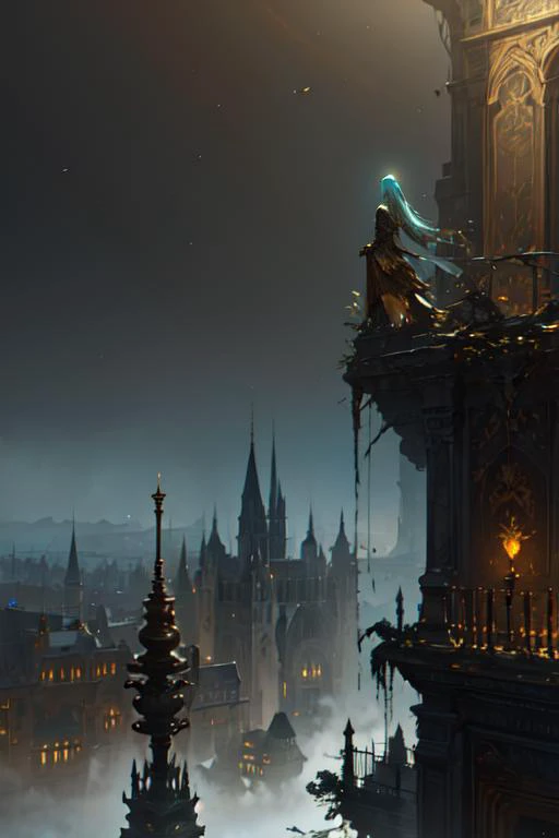 (otherworldly), highly insanely detailed, masterpiece, top quality, best quality, highres, 4k, 8k, RAW photo, (very aesthetic, beautiful and aesthetic),
<lora:ttfantasy:0.7>,
ttfantasy outdoors, stone statue,
1girl, solo,
Mythical creature sanctuary with griffin feather,
haunted mansion Ballroom Balcony, Haunted perch overlooking the dance floor below, tattered curtains blowing in the wind, a rusted railing with peeling paint, broken statuettes scattered on the floor, a distant, mournful wail echoing through the night,pure cyan background,transparent background,âââ