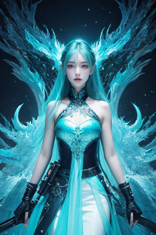 (otherworldly), highly insanely detailed, masterpiece, top quality, best quality, highres, 4k, 8k, RAW photo, (very aesthetic, beautiful and aesthetic), Haneame, <lora:yubo_v10:0.6:1,0,0,0,0,0,0,0,1,1,1,1,1,1,1,1,1>,
(1girl, solo:1.6),
BREAK
pure cyan background,transparent background, (fantasy world)âââ