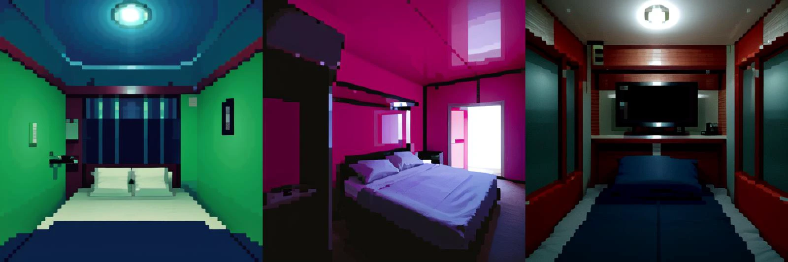 (otherworldly), highly insanely detailed, masterpiece, top quality, best quality, highres, 4k, 8k, RAW photo, (very aesthetic, beautiful and aesthetic),
Capsule hotel, television, pillow, indoors, scenery, bed, glasses,
<lora:Capsule_hotel_inside_SD15_V1:0.7>,
1girl, solo,
a beautiful elvish girl,
__lazy-wildcards/dataset/background-color__,âââ