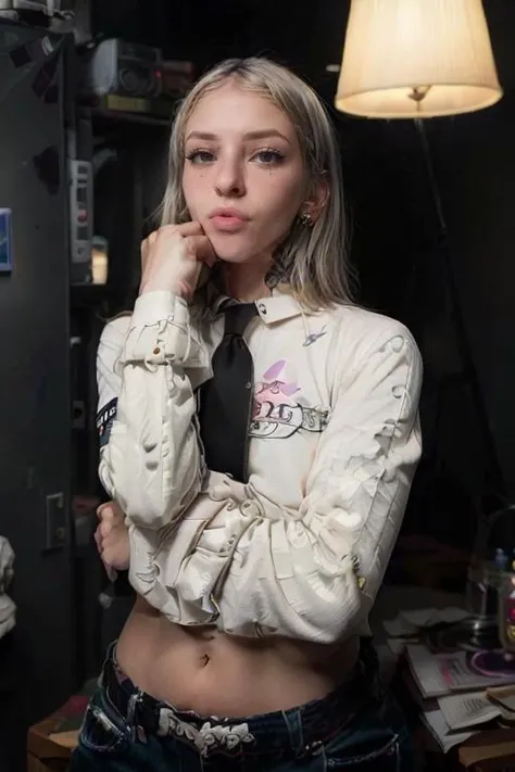 <lora:miko-30:1> sks woman, shirt and tie, studio lighting, full sharp, detailed face, looking at viewer, eye contact, (8k, RAW photo, best quality, masterpiece:1.2),ultra-detailed, (high detailed skin:1.2), 8k uhd, dslr, soft lighting, high quality