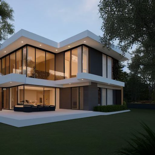 LoRA GDM Luxury Modern House / Building Architecture