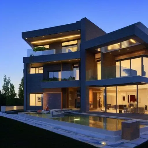 <lora:gdmextlora:.4> luxury modern house