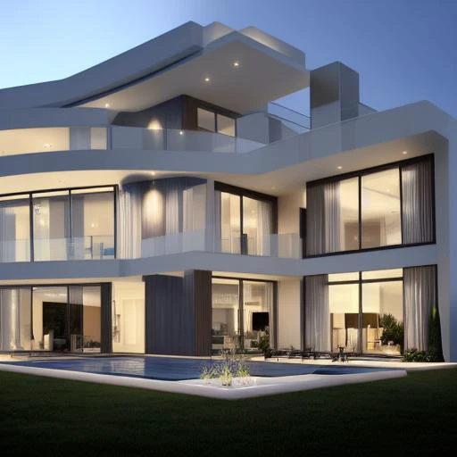 <lora:gdmextlora:.4> luxury modern house