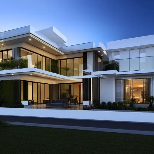 <lora:gdmextlora:0.40> luxury modern house