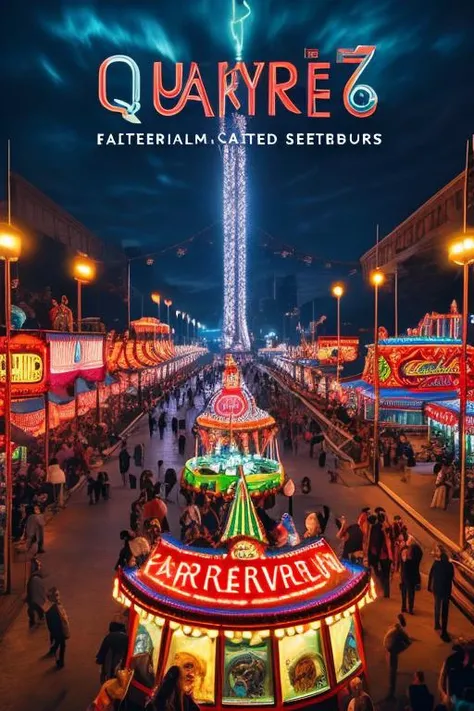 q retro-futurism fairground michael dante dimartino, interconnected human lifeforms, historically accurate, surrealistic, the expanse, altered carbon series