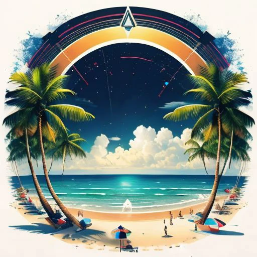 Beach, hectic, busy, circular,
,T shirt design,TshirtDesignAF,
,<lora:TshirtDesign15PasWithTE:1>