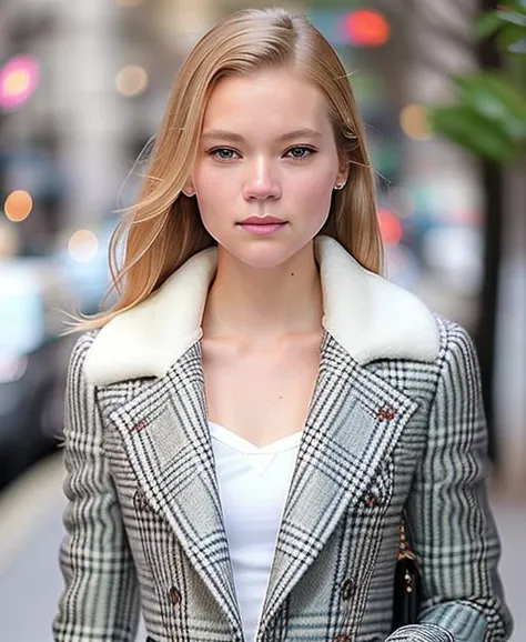 chic coat, mybabe, woman ,(8k, best quality, masterpiece:1.2), (realistic, photo-realistic:1.37), ultra high res, ultra-detailed, incredibly beautiful girl,