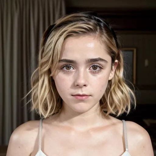RAW photo, kiernan shipka, (high detailed skin:1.2), 8k uhd, dslr, soft lighting, high quality, film grain, Fujifilm XT3
<lora:kiernan shipka v1.0:1>