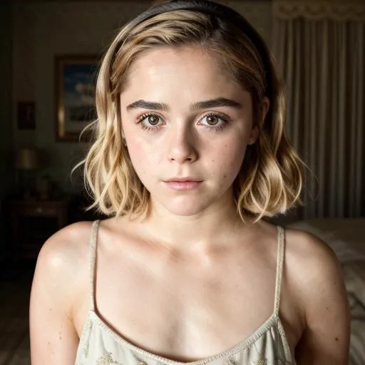 RAW photo, kiernan shipka, (high detailed skin:1.2), 8k uhd, dslr, soft lighting, high quality, film grain, Fujifilm XT3
<lora:kiernan shipka v1.0:1>