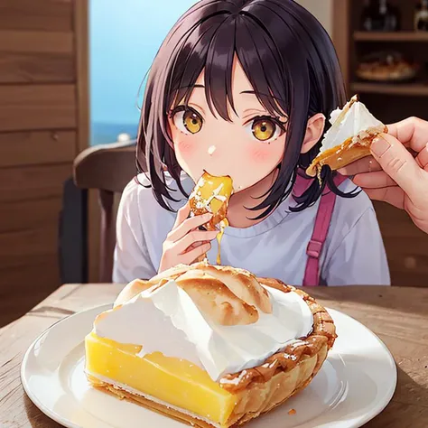 1girl, in mouth <lora:inmouth:0.9>(girl:1.5)
<lora:Lemonpie_SD15_V1:0.8> lemonpie, food focus, food, plate, still life, cake, realistic, pastry