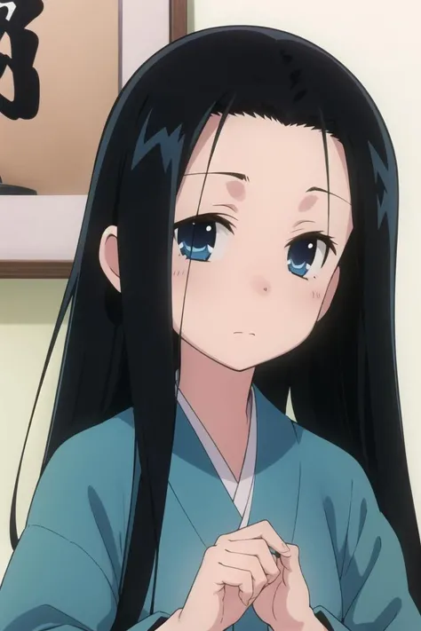 (((picture perfect))), 1girl, solo, <lora:kukuru-joshiraku:0.8>, kukuru anrakutei, traditional japanese clothes, kimino, looking at viewer, expressionless,