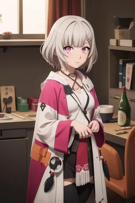 (best quality:1.1), (masterpiece:1.4), movie still, , , depth of field, anime coloring, , 1girl, solo, <lora:ada_synduality_noir:0.74>, ada_synduality_noir, grey hair, pink eyes, bangs, , hair ornament, hairclip, native american costume, fantasy,