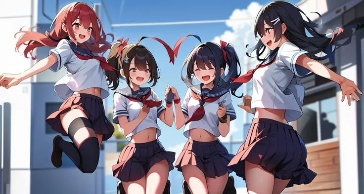 best quality, ultra high res,prefect anatomy,multiple girls,jumping,
<lora:smile-girl-anime:0.8>