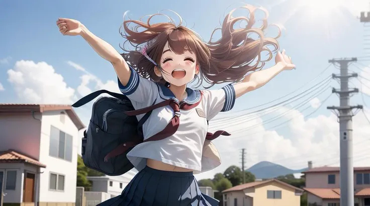 best quality, ultra high res,prefect anatomy,1girl,solo,jumping, 
<lora:smile-girl-anime-000005:0.8>