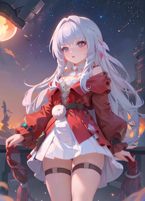 masterpiece, best quality, highly detailed, 1 girl, <lora:Clara_Honkai_Star_Rail:0.7>, clara, honkai_star_rail, red jacked, standing, space ship <hypernet:badhandv4:1>, thick thighs
