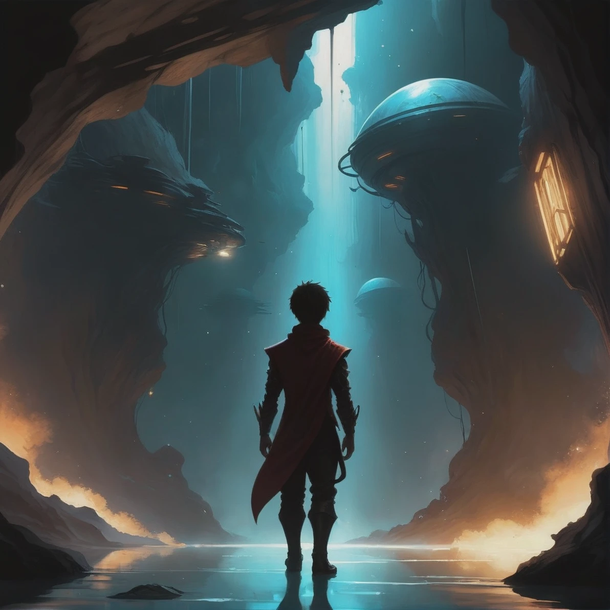 anime style digital painting, vertical,subterranean scifi hamlet at the end of reality<lora:99_dora:1:1:lbw=SDXL_OUTS>