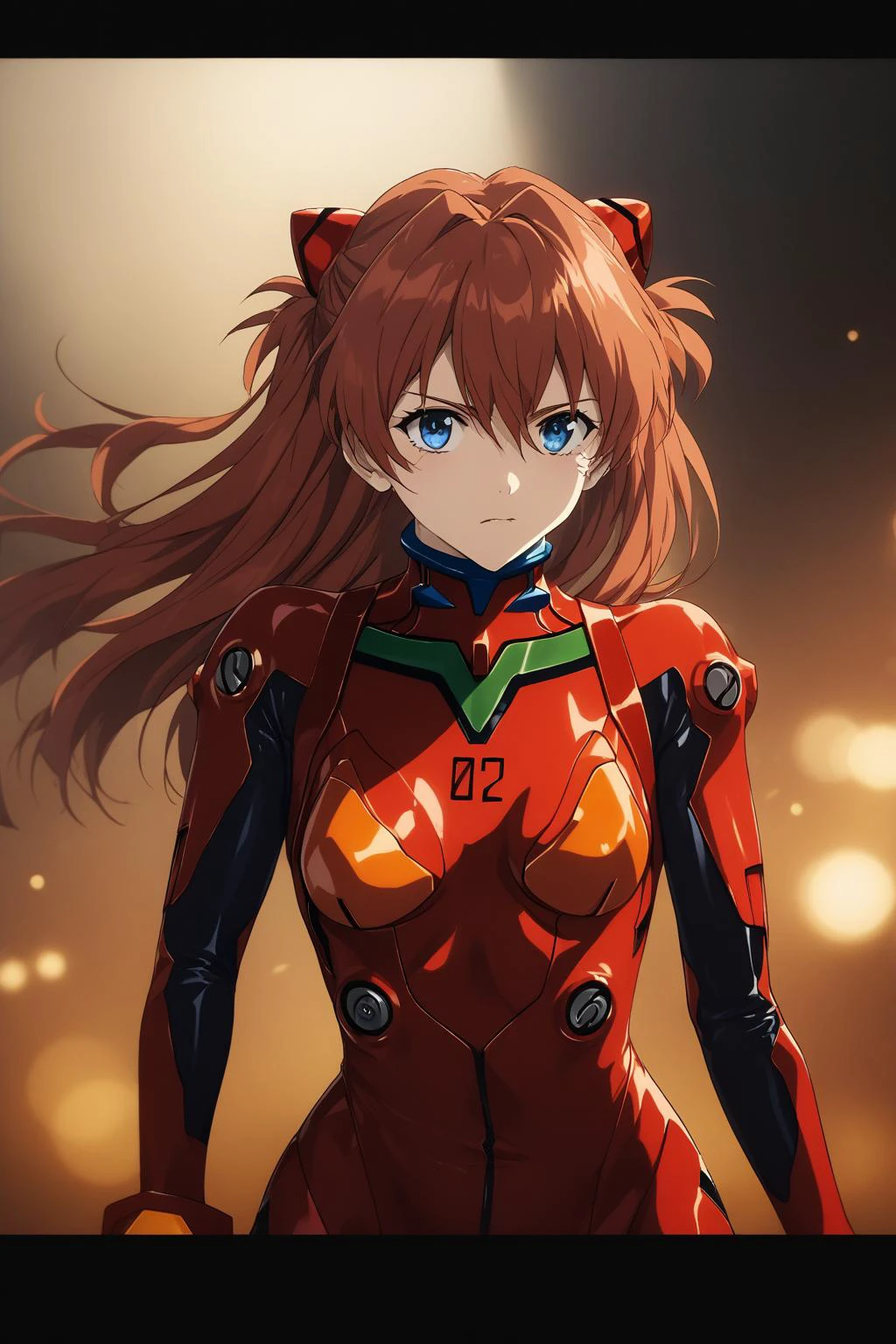 anime artwork cinematic film still anime artwork score_9,score_8_up,score_7_up,score_6_up,score_5_up,score_4_up,(((Ultra-detailed, 8k, highres, masterpiece, ultra-highlights))),very aesthetic,absurdres,beautiful,aesthetic,chromatic aberration,((highly detailed facial features)),((facing random direction)),(((random pose))),((random background)),(((Random action))),<lora:asuka-langley-soryuu-ponyxl-lora-nochekaiser:0.8>,asuka langley soryu,long hair,bangs,blue eyes,red hair,hair ornament,bodysuit,pilot suit,plugsuit,red bodysuit,anime still,<lora:More_interesting_backgrounds:0.8>,IBG,depth of field,, shallow depth of field, vignette, highly detailed, high budget Hollywood film, bokeh, cinemascope, moody, epic, gorgeous, film grain . anime style, key visual, vibrant, studio anime, highly detailed