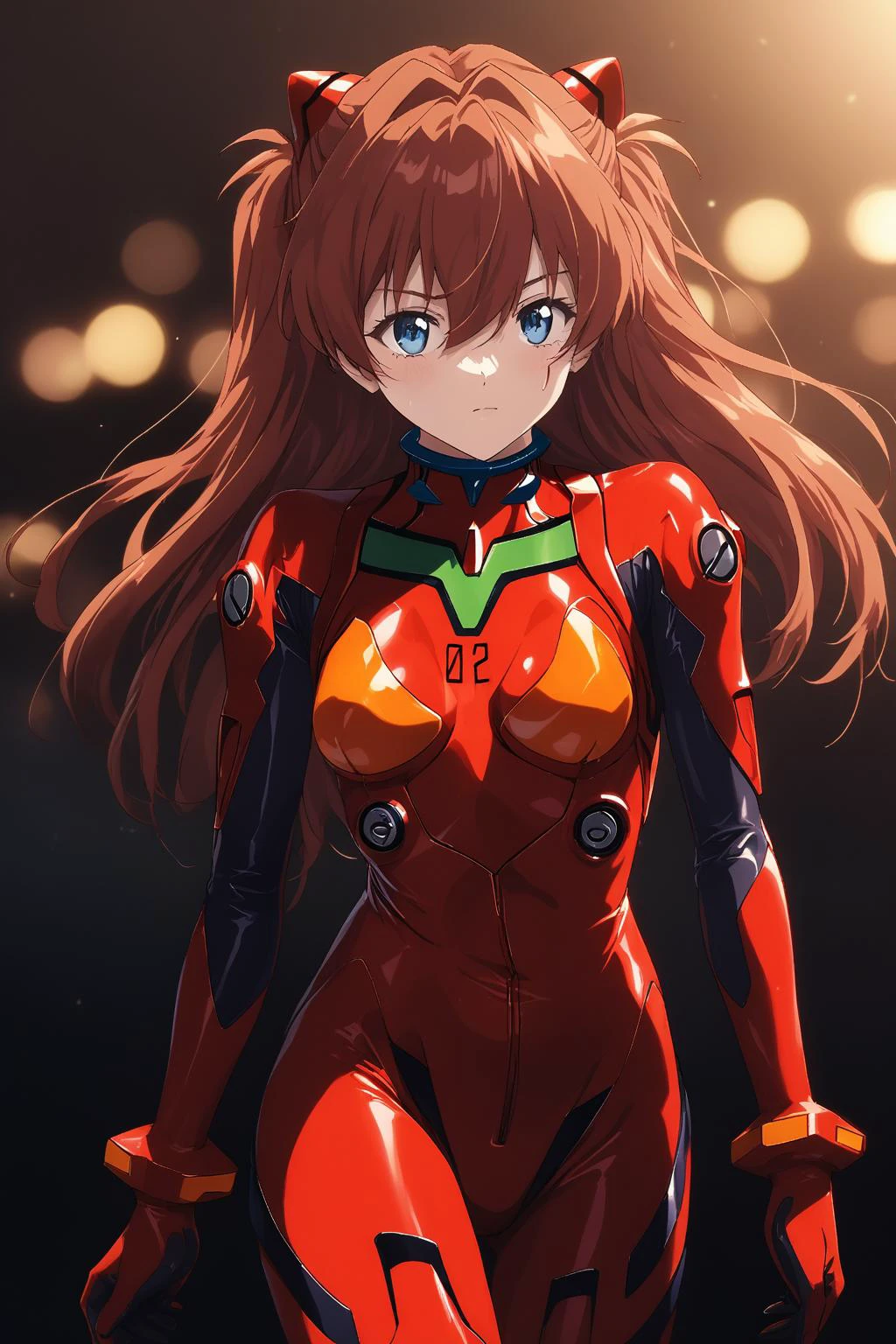 anime artwork cinematic film still anime artwork score_9,score_8_up,score_7_up,score_6_up,score_5_up,score_4_up,(((Ultra-detailed, 8k, highres, masterpiece, ultra-highlights))),very aesthetic,absurdres,beautiful,aesthetic,chromatic aberration,((highly detailed facial features)),((facing random direction)),(((random pose))),((random background)),(((Random action))),<lora:asuka-langley-soryuu-ponyxl-lora-nochekaiser:0.8>,asuka langley soryu,long hair,bangs,blue eyes,red hair,hair ornament,bodysuit,pilot suit,plugsuit,red bodysuit,anime still,<lora:More_interesting_backgrounds:0.8>,IBG,depth of field,, shallow depth of field, vignette, highly detailed, high budget Hollywood film, bokeh, cinemascope, moody, epic, gorgeous, film grain . anime style, key visual, vibrant, studio anime, highly detailed
