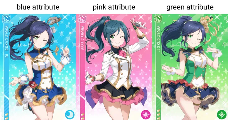 masterpiece, best quality, masterpiece, <lora:LLCard:1>, (LLCard:1.1), (N rarity:1.1), (simple background:1.1), (blue attribute:1.2), idol uniform, cute, smiling, looking at viewer, (green eyes:1.1, blue hair:1.1), ponytail, one eye closed, (nice hands)