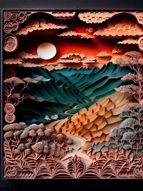 masterpiece, best quality,
RAW photo,earth view from space, (high detailed skin:1.2), 8k uhd, dslr, soft lighting, high quality, film grain, Fujifilm XT3,
regal, fractal, 3d depth, intricate designs, delicate patterns, shadowbox frame, silhouette, kirigami, scherenschnitte,
jianzhi,
<lora:Jz:0.8>