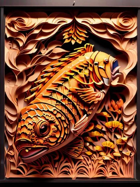 masterpiece, best quality,
RAW photo,fish, (high detailed skin:1.2), 8k uhd, dslr, soft lighting, high quality, film grain, Fujifilm XT3,
regal, fractal, 3d depth, intricate designs, delicate patterns, shadowbox frame, silhouette, kirigami, scherenschnitte,
jianzhi,
<lora:Jz:0.9>