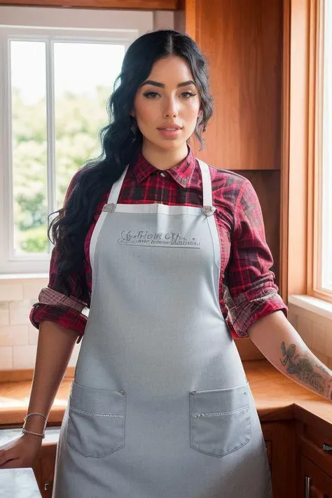 DEN_kattdumont_OF,
(baking in a bright kitchen wearing an apron, pinny, baking, cooking, chef, apron:1.2),
bokeh, f1.4, 40mm, photorealistic, raw, 8k, textured skin, skin pores, intricate details <lora:epi_noiseoffset2:1>, epiCRealism <lora:ClothingAdjuster3:-1>