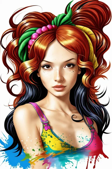 (style of Sandro Botticelli:1.15), <lora:sd15_AliceGreczyn_locon_64_v1-000050:1> AliceGreczyn, ink splash, colorful,