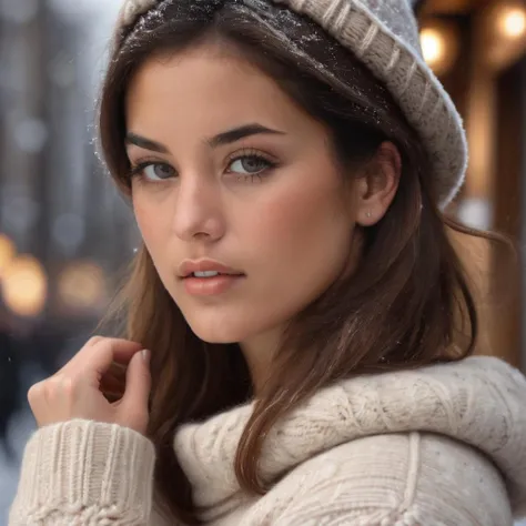 <lora:nella_sdxl:1> nella woman wearing winter clothes, beautiful bone structure, (8k, best quality, masterpiece:1.2), (realistic, photo-realistic:1.37), ultra high res, ultra-detailed, incredibly beautiful girl, 8k uhd, dslr, soft lighting, high quality, film grain, Fujifilm XT3
