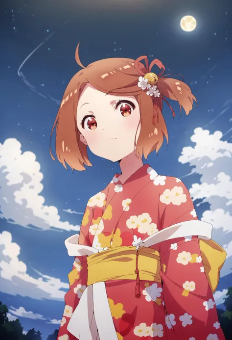 score_9, score_8_up, score_7_up,  <lora:ch110:1> ch11o, 1girl,solo,kimono,dynamic angle, siting, <lora:MeMaXL_V3:0.6> outdoors, detailed, night, clouds, looking at viewer,