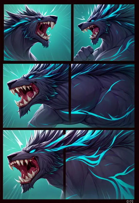 Pop art style with bold colors, comic book elements, and iconic imagery, score_9, score_8_up, score_7_up, score_6_up, glowing light line bear druid warrior anthro, standing combat pose, paws up claws out, muscles flexing, roaring pose, motion lines, bold colors, comic book elements, iconic imagery, vibrant, energetic, dynamic, graphic, modern