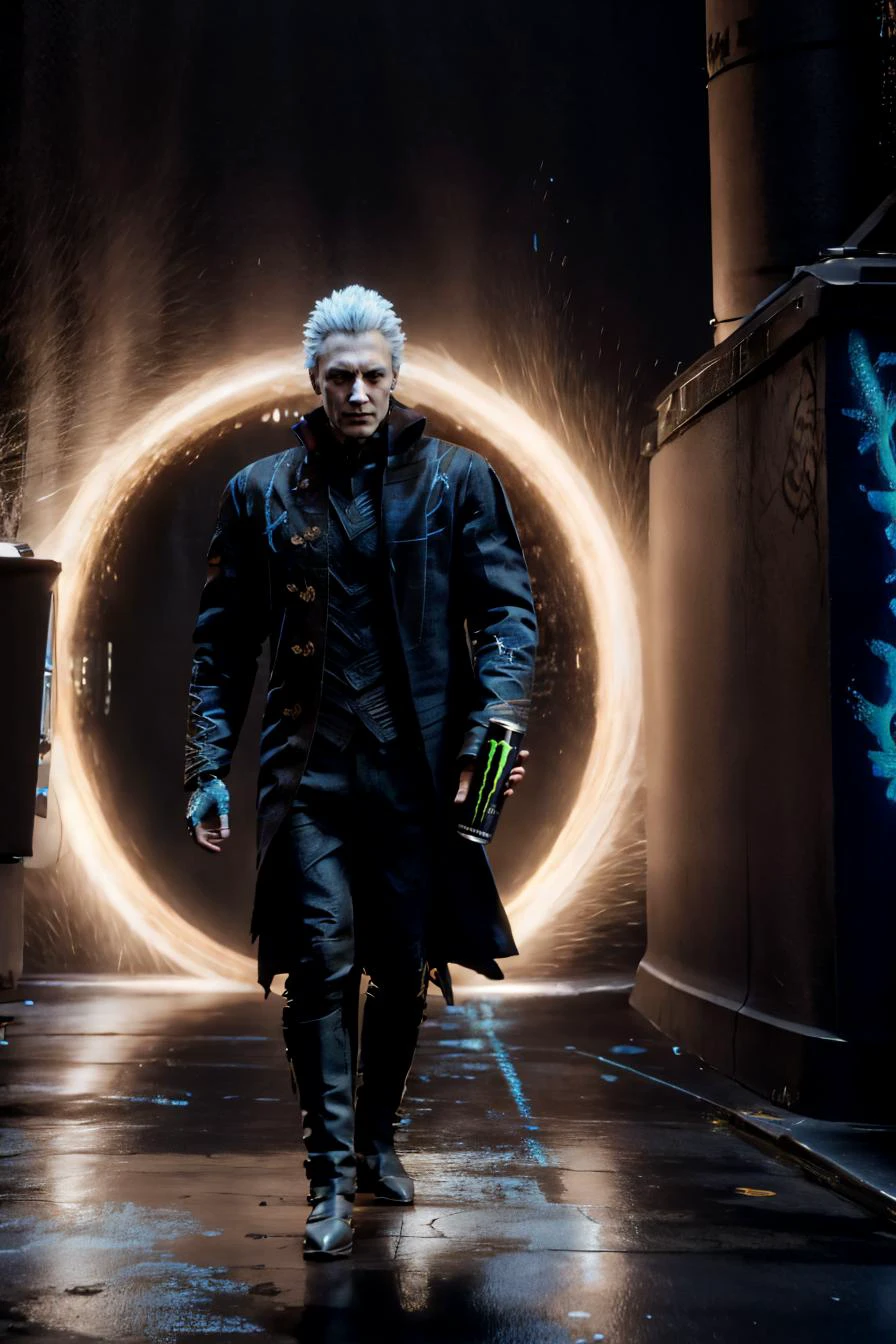 <lora:Inter_Dimensional_Portal-10:0.1>, 1boy, portal, full body <lora:HoldingMonsterEnergy:0.1> HoldingMonsterEnergy, <lora:devilMayCry5Vergil_v10:0.9> vergil(dmc5), head, holding can of drink
