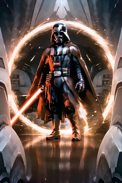 Highly detailed, High Quality, Masterpiece, beautiful, 1boy, solo, portal, <lora:Pos_PortalFromDrStarnge:1>, darth vader, Black_outfit,hood, hood_up, boots, darth vader helmet,cape,armor, shoulder armor, armored boots, <lora:Char_Sigmas_DarthVader:0.7>