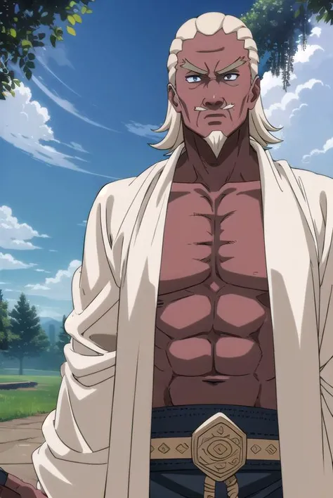 safe_pos, score_9, score_8_up, score_7_up, source_anime, rating_nsfw, ultra hd, absurdres, solo, masterpiece, best quality, best aesthetic, Expressiveh, 1boy, , male focus

BleachYamamoto, long beard, beard, old man, bald, facial hair, Japanese clothes, chest hair, sakura tree, outside, nipples, pubic hair, skinny, closed eyes, body hair, pubes, hairy body