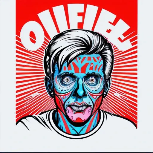 retro 80s vintage rock music illustration art by butcher billy with "OBEY" write on it, t shirt design , muted colorful, illustration, highly detailed, simple, smooth and clean vector curve, no jagged lines, vector art, smooth andy warhol style