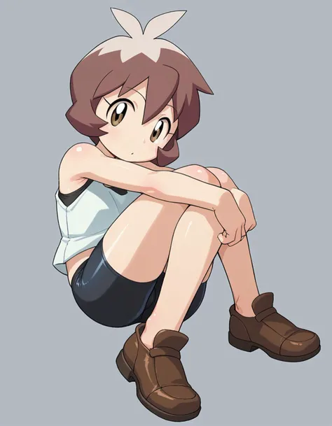 zPDXL, score_9, score_8_up, score_7_up, source_anime, BREAK
1girl, solo, <lora:bj-shout_XL(pony)v10:0.8> bj-shout, brown hair, short hair, antenna hair, brown eyes, white shirt, bare shoulders, black bike shorts, brown shoes,