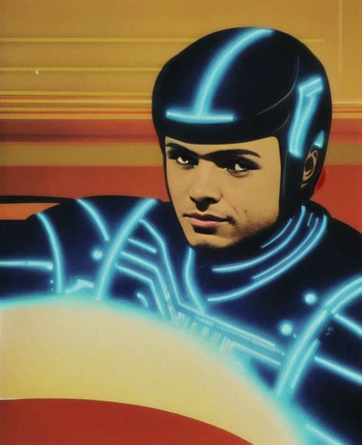 tron_style,solo, retro_artstyle, 1980s_\(style\) <lora:tron:0.7>