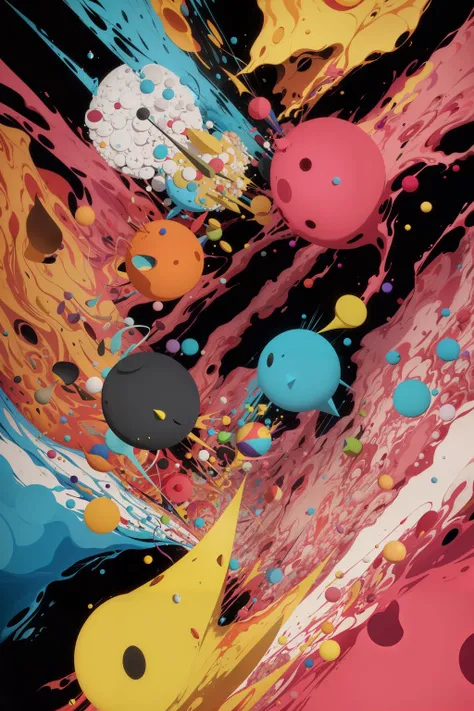 abstract shapes and colors, vibrant, iphone wallpaper, ilya kuvshinov giuseppe arcimboldo yves tanguy james stokoe shintaro miyamoto akihiko Yoshida rule of thirds golden ratio!! minimalism!!!! trending on artstation 8k quality super detailed! pixiv!!!!! action shot!!! dramatic lighting by tooth wu beeple in the style o
