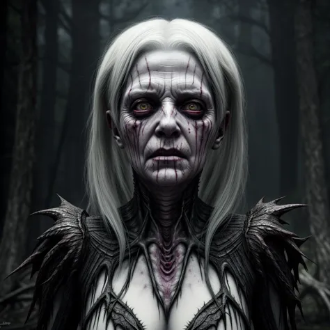 banshee, ghost, old woman, dead, creepy, decadent, ruined skin, transparent, invisible, bloody, crying, screaming, sad, stunning details, very detailed, high resolution, photorealistic, cinematic lighting, realistic proportions, realistic perspective, harmonic composition, sharp focus, fantasy, D&D, realistic eyes