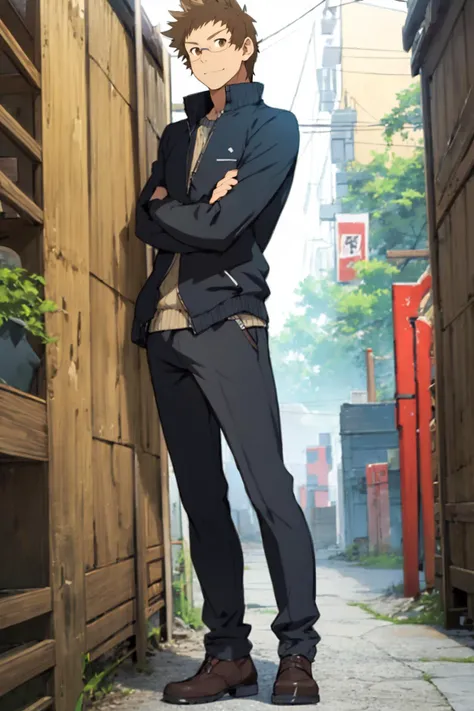 best quality, Mature male, Full body shot, <lora:shuu_maiko:.8> shuu_maiko, brown hair, glasses, brown eyes