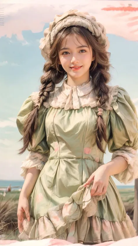 masterpiece,best quality,highest detail,looking at viewer,Eye Level,
1girl,photo of a cute girl,light smile,charming,20yo,Fishtail braid Hair.Antenna hair,Gold and silver tones,Ethnic Print,Pom-pom,Pleats,dynamic pose,soviet union,poster,
<lora:wlqc_20230930191134:0.8>,
<lora:add_detail:1>,<lora:soviet-poster:0.8>,