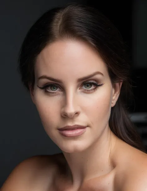 , extremely high quality RAW photograph of woman, wearing shirt, cleavage, in office, (portrait), (skin details, high detailed skin texture), ((photorealistic), film grain), 8k high definition, insanely (detailed face), detailed eyes, (photo), (photograph),highly detailed, sharp focus, 4k, focus on eyes,bokeh, staring at camera, ,gigapixel,by hasselblad, (((low light, dark,dim))),(((midnight))),((late night)),(late at night,night-time, after dark), eyeliner, makeup, green eyes, <lora:lana_del_rey:1.4:0,0.1,0.2,0.3,0.4,0.5,0.6,0.7,0.8,0.9,0.8,0.7,0.6,0.5,0.4,0.3,0.2>